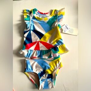 Tea Collection Umbrella Print 2 Piece Swimsuit 3-6M NWT